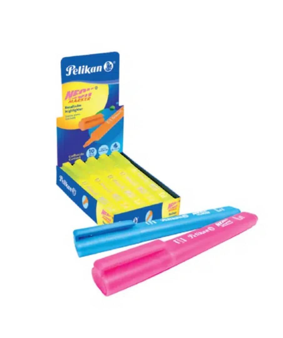 قلم هايلايتر (أصفر - أزرق - برتقالي - أخضر - زهر)